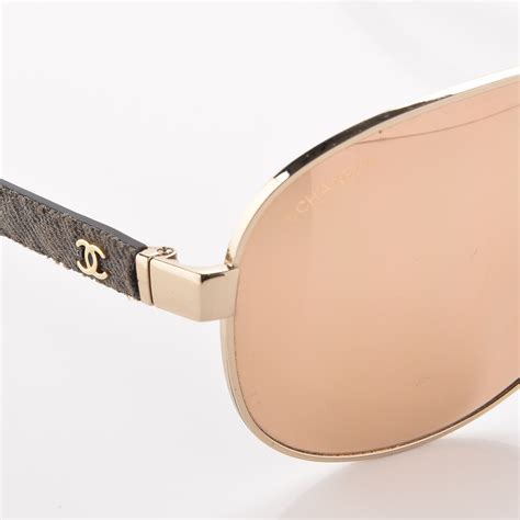 chanel sunglasses 4207|CHANEL Pilot Quilting Sunglasses 4207 Gold .